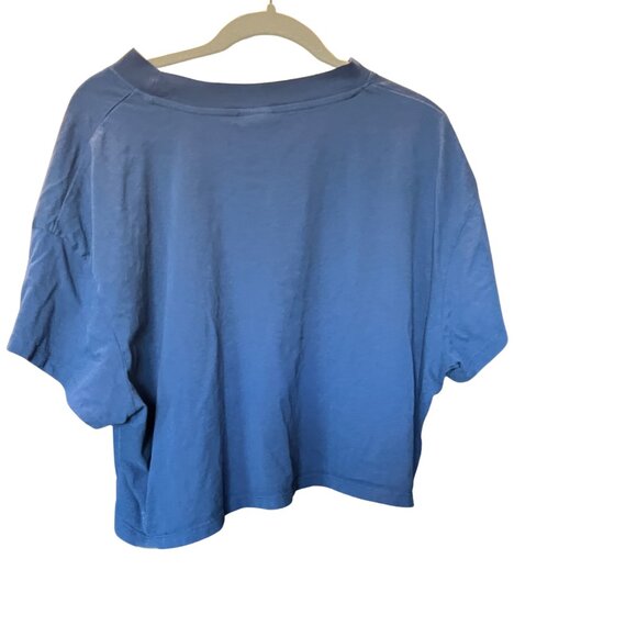 Crane USA Cropped T-Shirt Navy Blue American Flag Graphic Size XXL - Picture 3 of 4